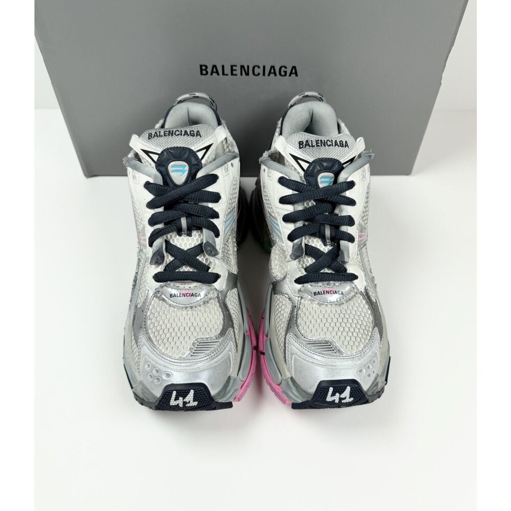 Size 41EU/8US - Balenciaga Runner Grey Pink Blue NEW! - Picture 3 of 10